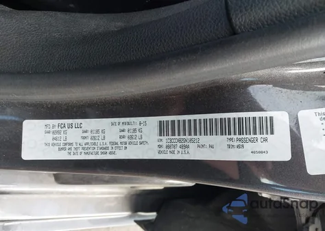 2016 Chrysler 200 Limited z USA, uszkodzony, nr VIN 1C3CCCAB2GN105212